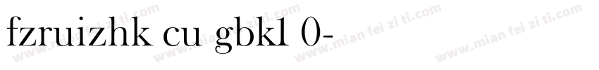 fzruizhk_cu gbk1 0字体转换